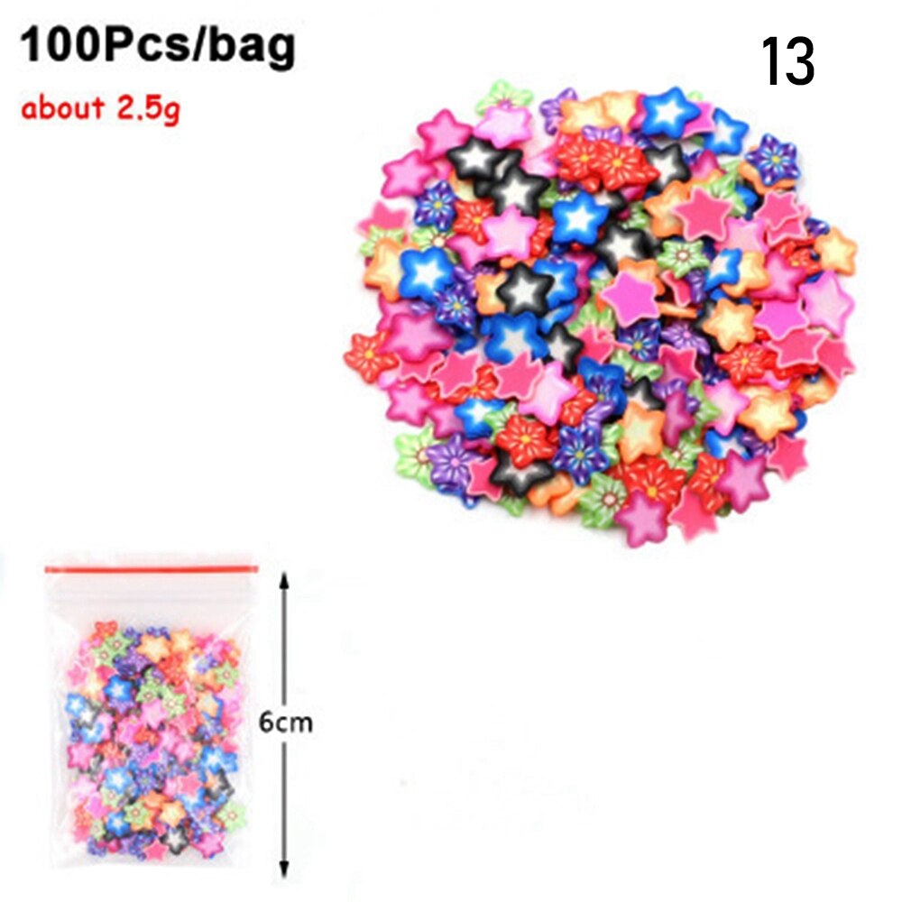 2.5g/Bag Fruit Bead DIY Decoration Charms Mud Accessories Fluffy Addition in Mud Clound Sand Toys Filler Glitter Clear Set: 13