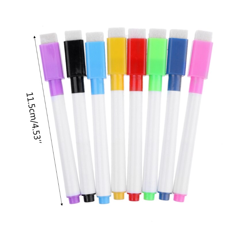 1 Set Magnetische Whiteboard Pen Uitwisbare Marker Kantoor Schoolbenodigdheden 8 Kleuren