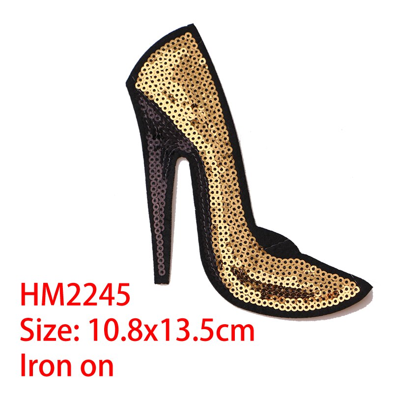 Cartoon Decoratieve Patch Hoge Hakken, Kroon, Boog, gem Icoon Geborduurde Applique Patches Voor Diy Ijzer Op Badges Op Kleding Stickers: HM2245