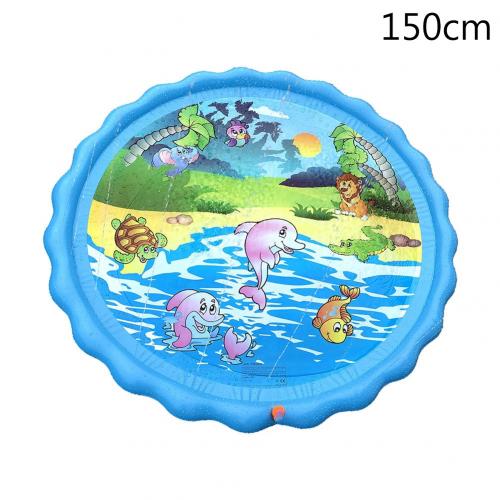 100 Cm Outdoor Gazon Strand Zee Dier Opblaasbare Waternevel Kids Sprinkler Spelen Pad Mat Water Games Strand Mat Kussen speelgoed