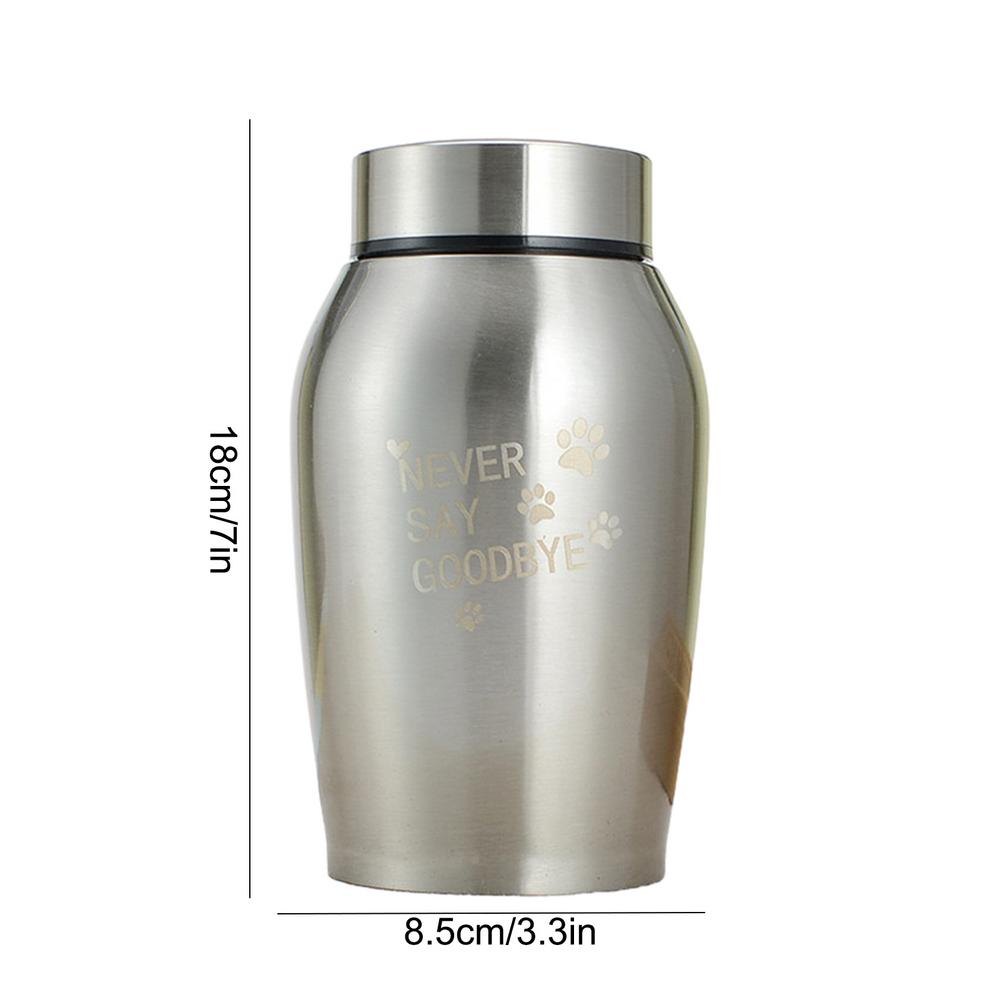 Roestvrijstalen huisdieren Urnen Kat Hond Vogel klein dier Crematie As Urn Verzegelde Begrafenis met Poten Gegraveerde Souvenir Pot Voor Huisdier: YELLOW