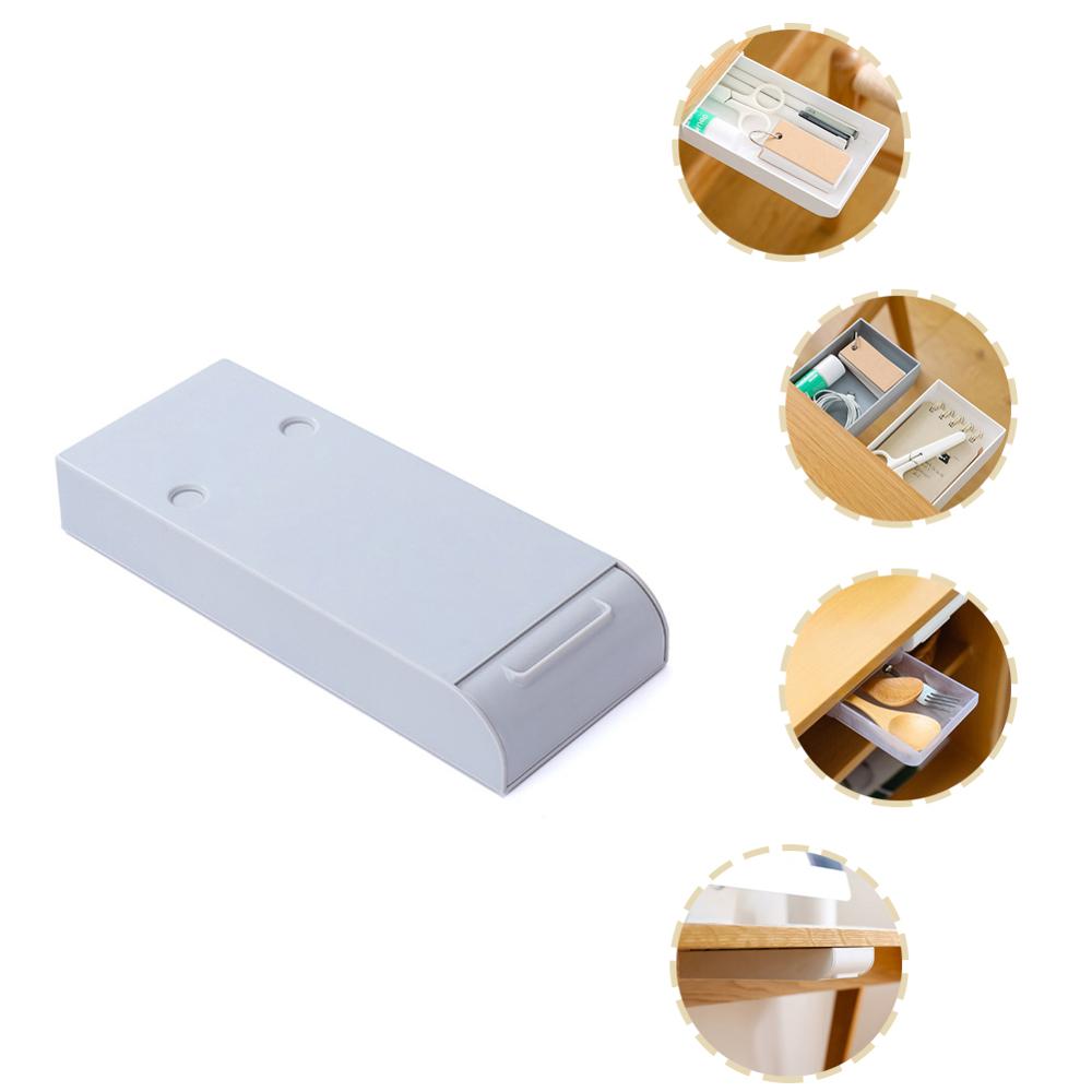 Hidden Pencil Tray Drawer Desktop Organizer Pop-up Under Cabinet or Desk Drawer for Office