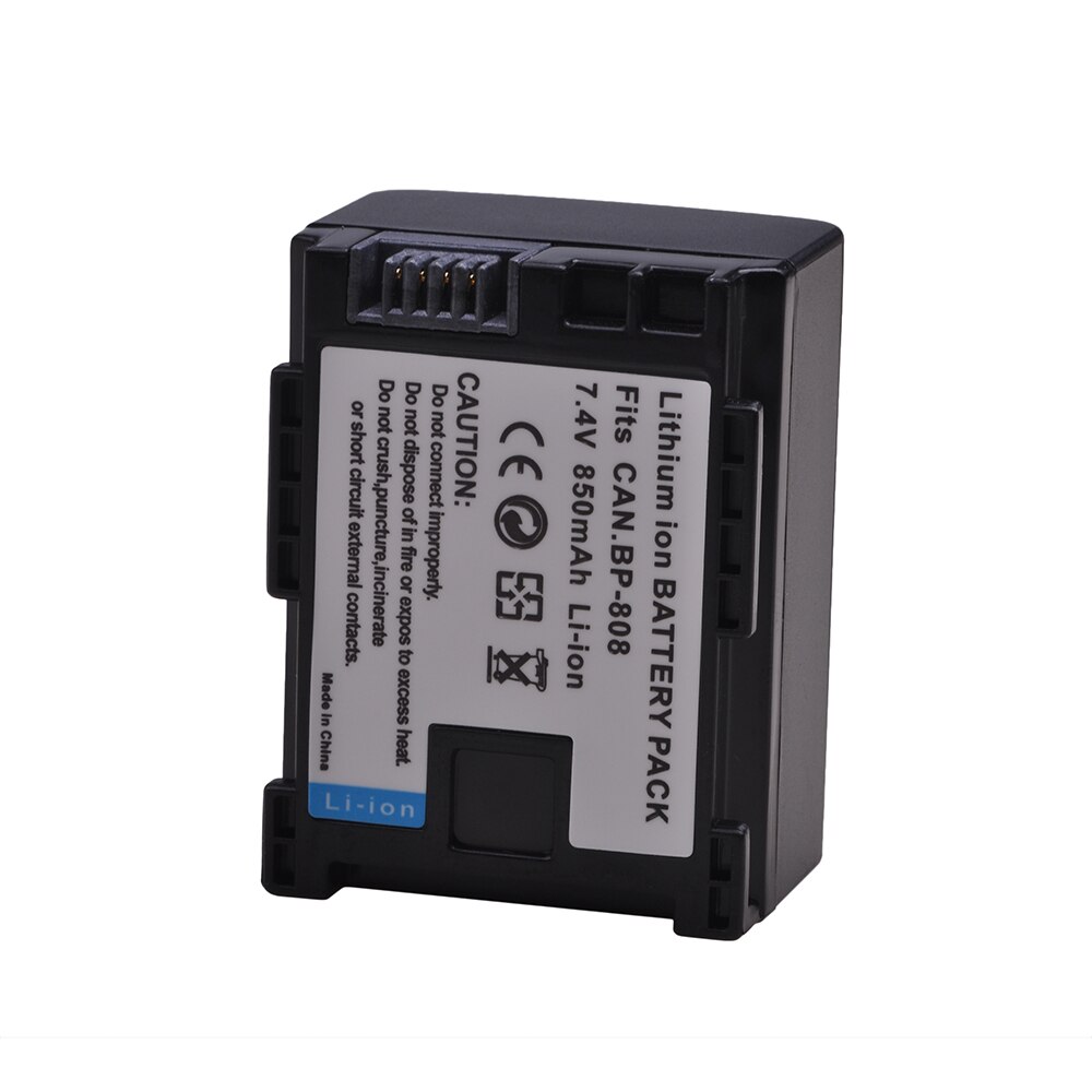 850mAh BP-808 BP-809 BP 808 BP809 Battery for Canon FS200 FS21 FS22 FS100 FS11 HF200 HF20 HFS10 HG31 HF20 HF100 HF100E HG20 HG21