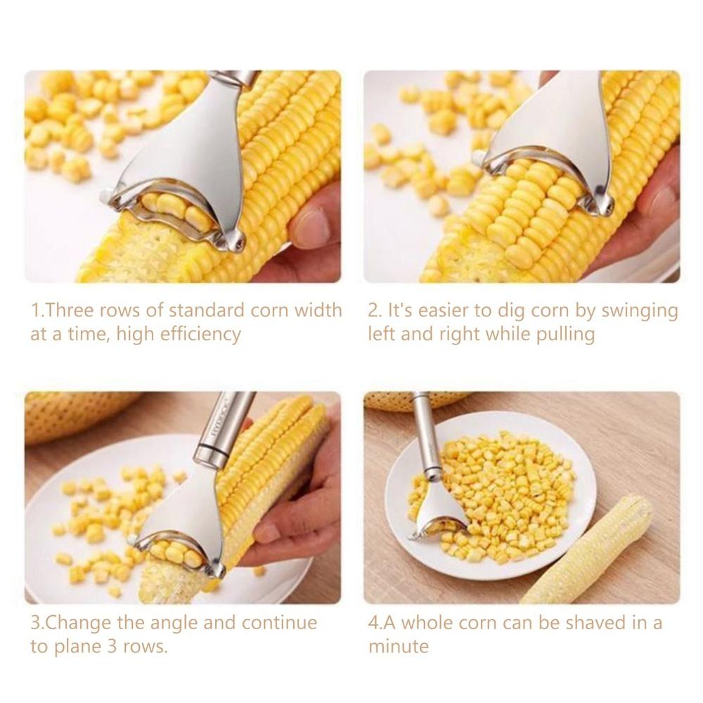 Stainless Steel Corn Planer Peeling Corn Planer Corn Thresher Sharpening Corn Planer Stripping Kitchen Tool