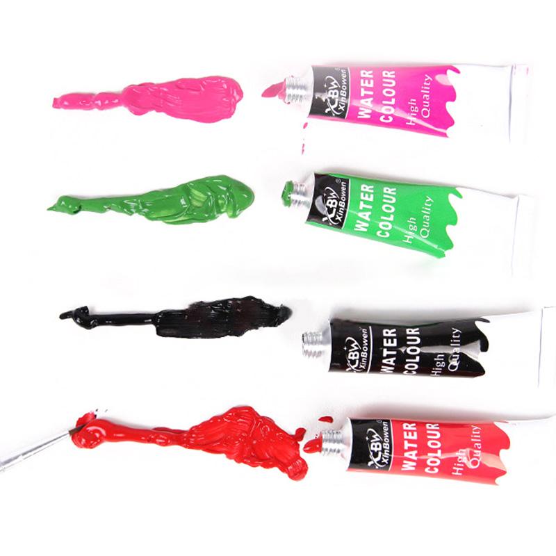 12 kleuren/Set Professionele Olieverf Kleuren Schilderen Water Kleur Olie Verf Tekening Pigmenten Art Supplies met 1 Borstel