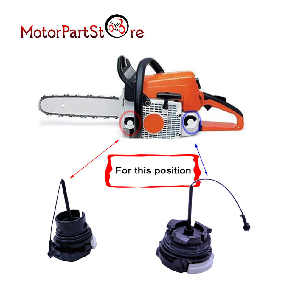 2 uds tapón de relleno de aceite para motosierra STIHL MS192T MS200 MS210 MS200T MS211 MS230 MS240 MS250 tanque de Gas de combustible cubre tapa de aceite de accesorios
