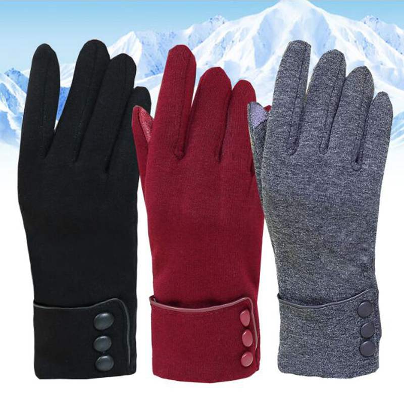 Elegante Plüsch Frauen Handschuhe Herbst Winter Warme Handgelenk Fäustlinge Weiblichen Fahren Handschuhe guantes mujer luvas de inverno