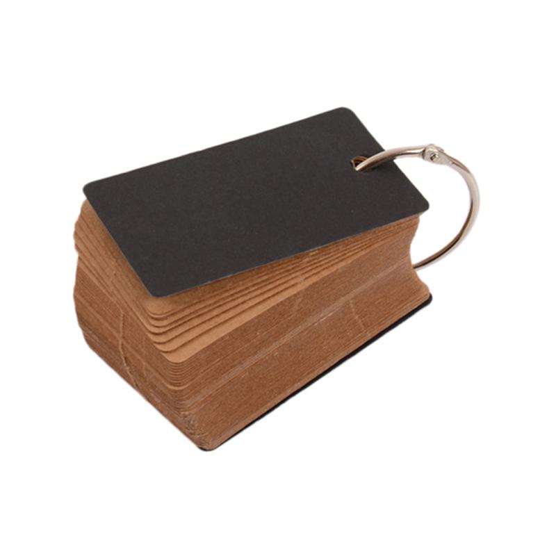 100 Pcs Blank Alphabet Cards Literacy Cards Stationery Supplies with Binder Ring for School Office (Light Brown): Plum