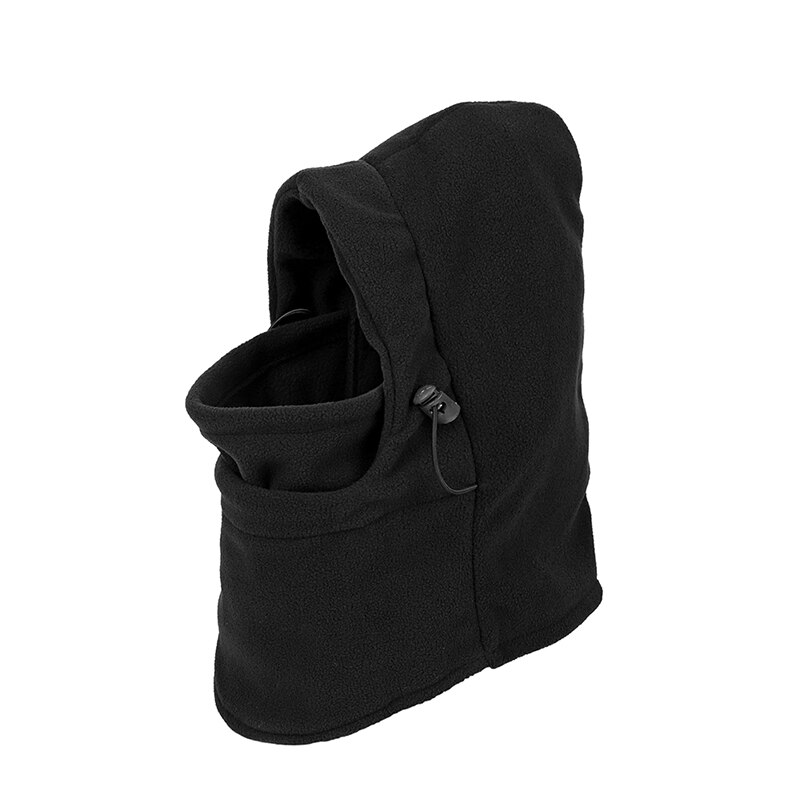 Hombres a prueba de viento senderismo gorras, Invierno Polar térmico abrigado pasamontañas cara gorros, Womem deportes al aire libre Camping motocicleta sombreros para andar en bicicleta: Negro