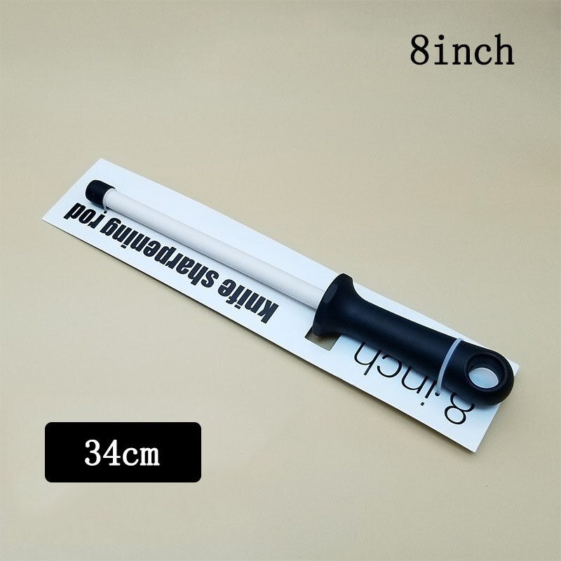 ceramic (zirconia) rod knife sharpener with ABS handle sharpener, suitable for chef steel knife kitchen assistant ceramic musat: Upgrade funds8inch