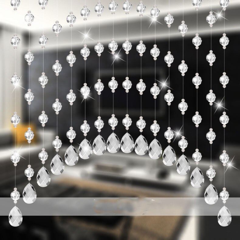 Corde de perles de verre arylique | Rideau de suspendu à l'écran, perles de cristal 12 couleurs 20 mètres, décorations de fête à la maison: color 10