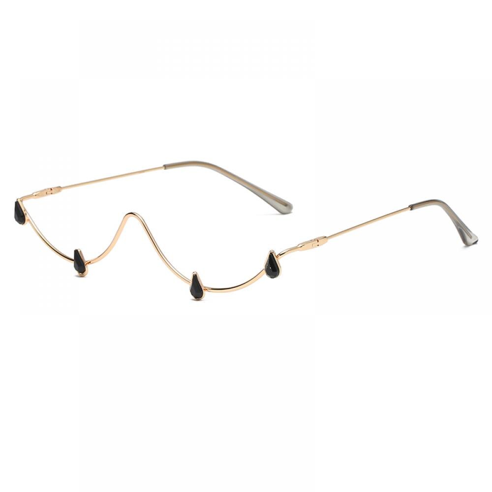 Monture de lunettes en strass longkeeper pour femmes, montures en alliage de diamant, décoration de lunettes de luxe en cristal d'eau