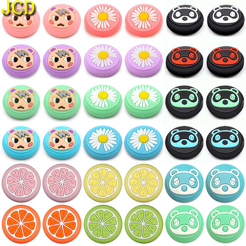 JCD 2PCS For Nintend Switch Lite Analog Thumb Stick Grips Silicone Joystick Cap Cover For Switch NS Joy Con JoyCon Controller