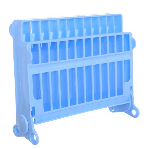 Køkkenvask afløbsstativ opbevaring arrangør tallerken tørrestativ holder hylde afløbsstativ cocina plast tallerken kopper stativ display holder: Blå