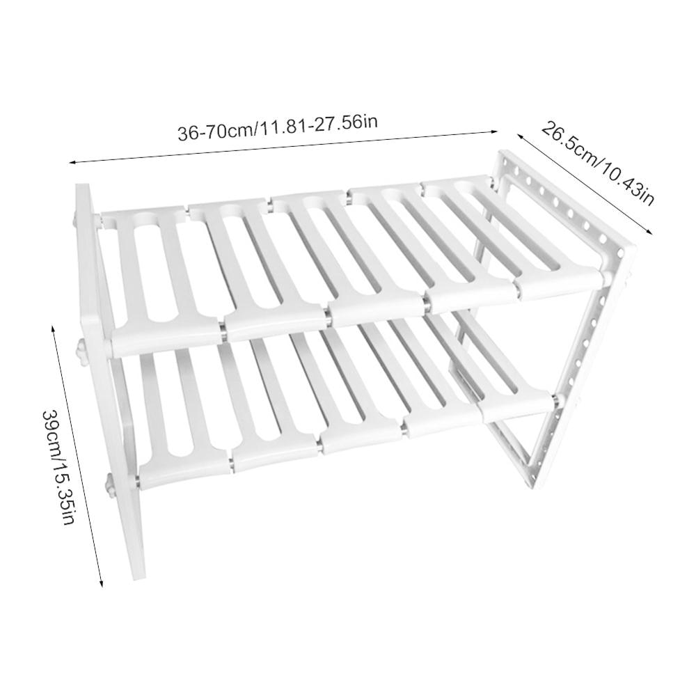 Under Sink Organizer 2-Tier Expandable Shelf Rack for Countertop, Cabinet, Desk, and More