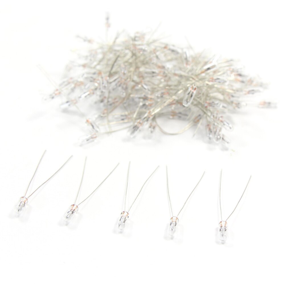 MP02W 100pcs 3mm 12V Clear Mini Bulbs Grain of Wheat Bulbs Warm White