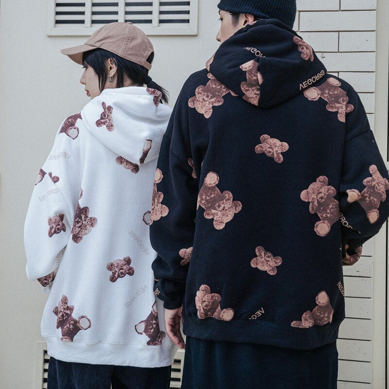 VEGORRS Neue Bär Manyinka zur Seite fahren Männer Und Frauen Hüfte hüpfen Paar verlieren Skateboard Hoodie