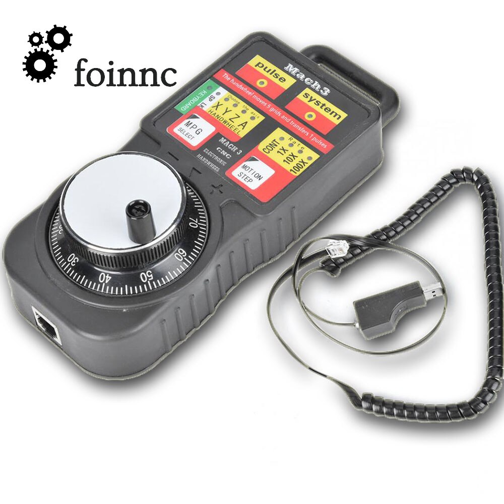 CNC MACH3 USB Industrial Electronic Handwheel 4 Axis Manual Pulse Generator MPG Pendant Handwheel