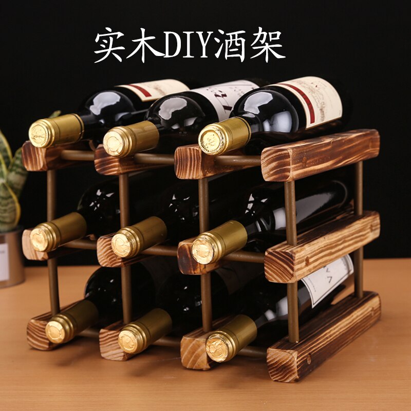 Cremalheira do vinho de madeira maciça decoração armário de vinho casa garrafa de vinho rack criativo armário de exibição personalizado criativo
