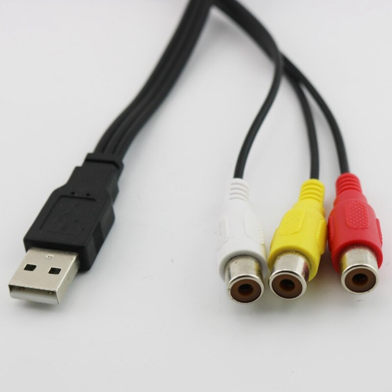 ¡Oferta! 1 unidad de enchufe Usb macho A 3 hembra o adaptador Rca Av A convertidor de vídeo/V Cable Usb A Rca Cable para Hdtv Tv Cable de televisión Co