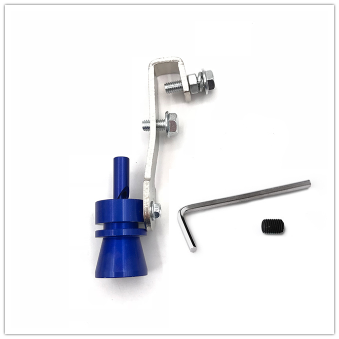 Części samochodowe uniwersalny osobowości modyfikacji tuningu samochodów turbina gwizdek rura wydechowa sygnalizator akustyczny turbiny: Niebieski