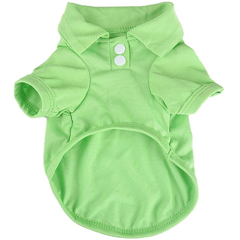 Luxe Hondenshirt Voor Kleine Honden Zomer Hond Poloshirt Schattige Zachte Puppy Kleding Effen Kat Shirt Chihuahua Hond Kleding Huisdier Kostuum: Licht Groen / S