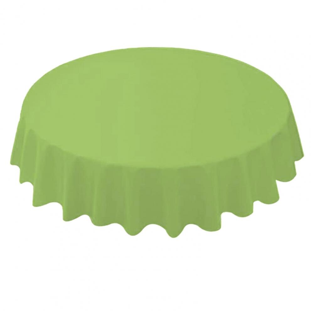 84 Inch Round Tablecloth Simple Disposable PE Waterproof Thicker Table Cover Fabric for Home: Fruit Green