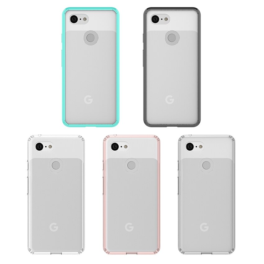 Funda híbrida a prueba de golpes para cojín de aire, cristal acrílico transparente, tapa posterior dura para Google Pixel 3 / Google Pixel 3XL