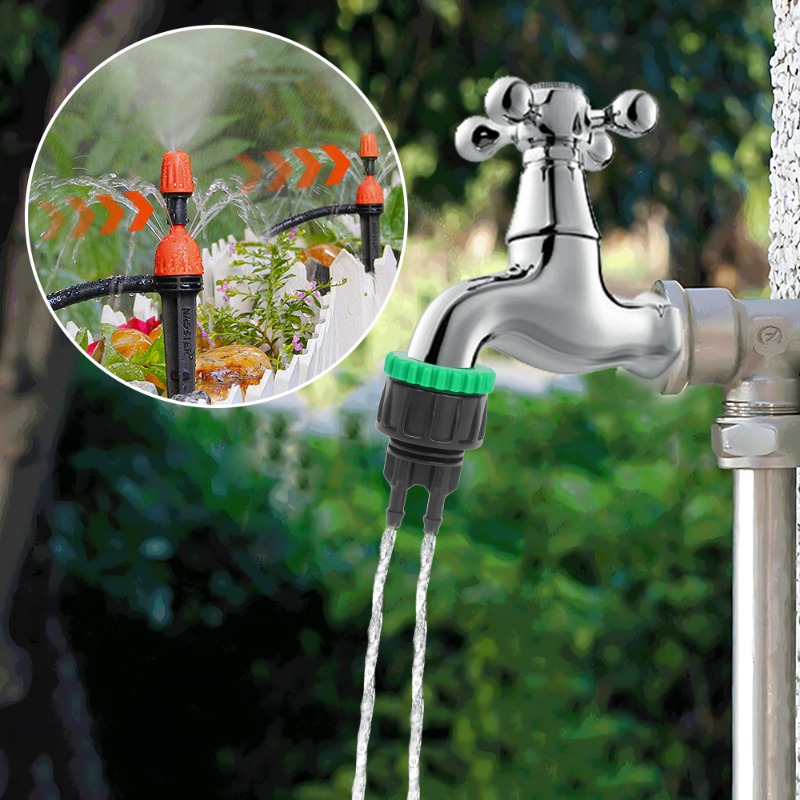5/1 Stuks Kraan Adapter 2 Way Splitter Boerderij Druppelirrigatie Slang Connector Tuin Plant Bloem Bed Water Irrigatie Accessoires