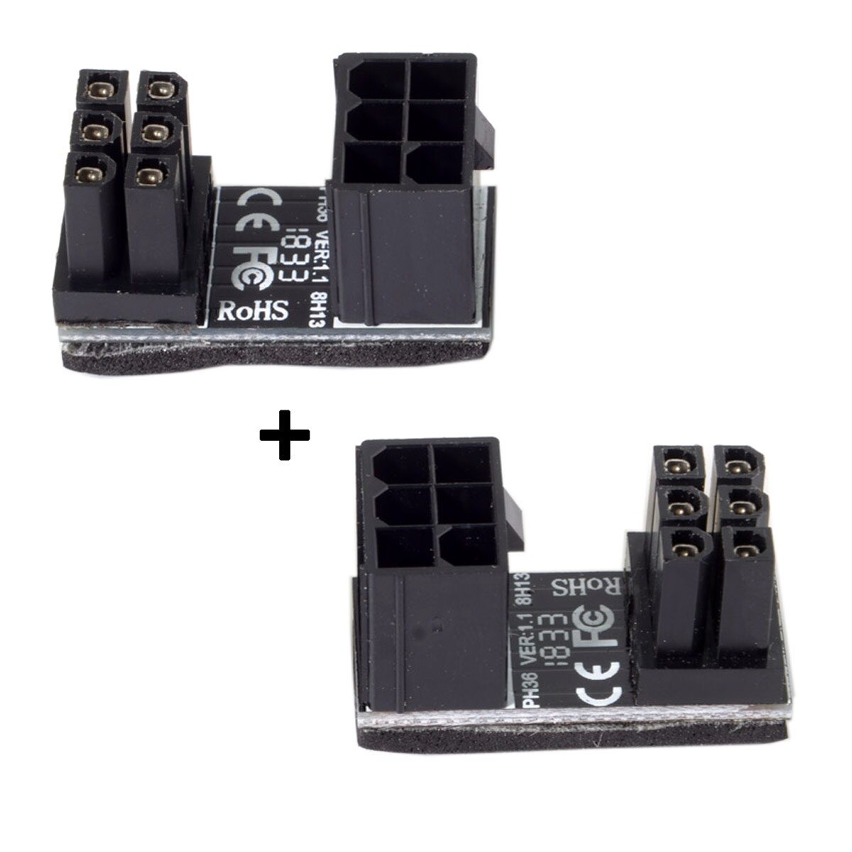 Cy kabel atx 12v 6 pins cpu eps  p4 strømforlengelseskabel 6 pins 180 graders vinklet strømadapter for stasjonære grafikkort