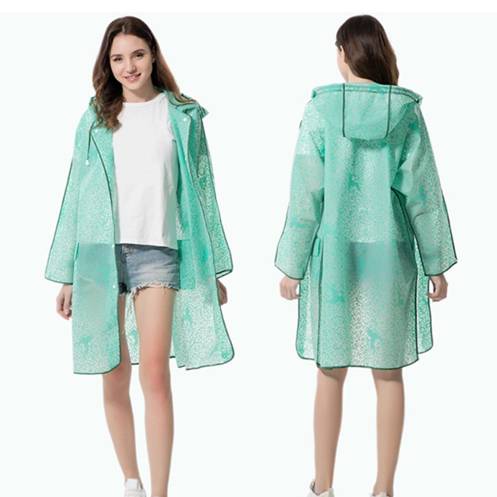 Poncho imperméable à manches longues pour adulte, imprimé Floral, capuche, randonnée, escalade