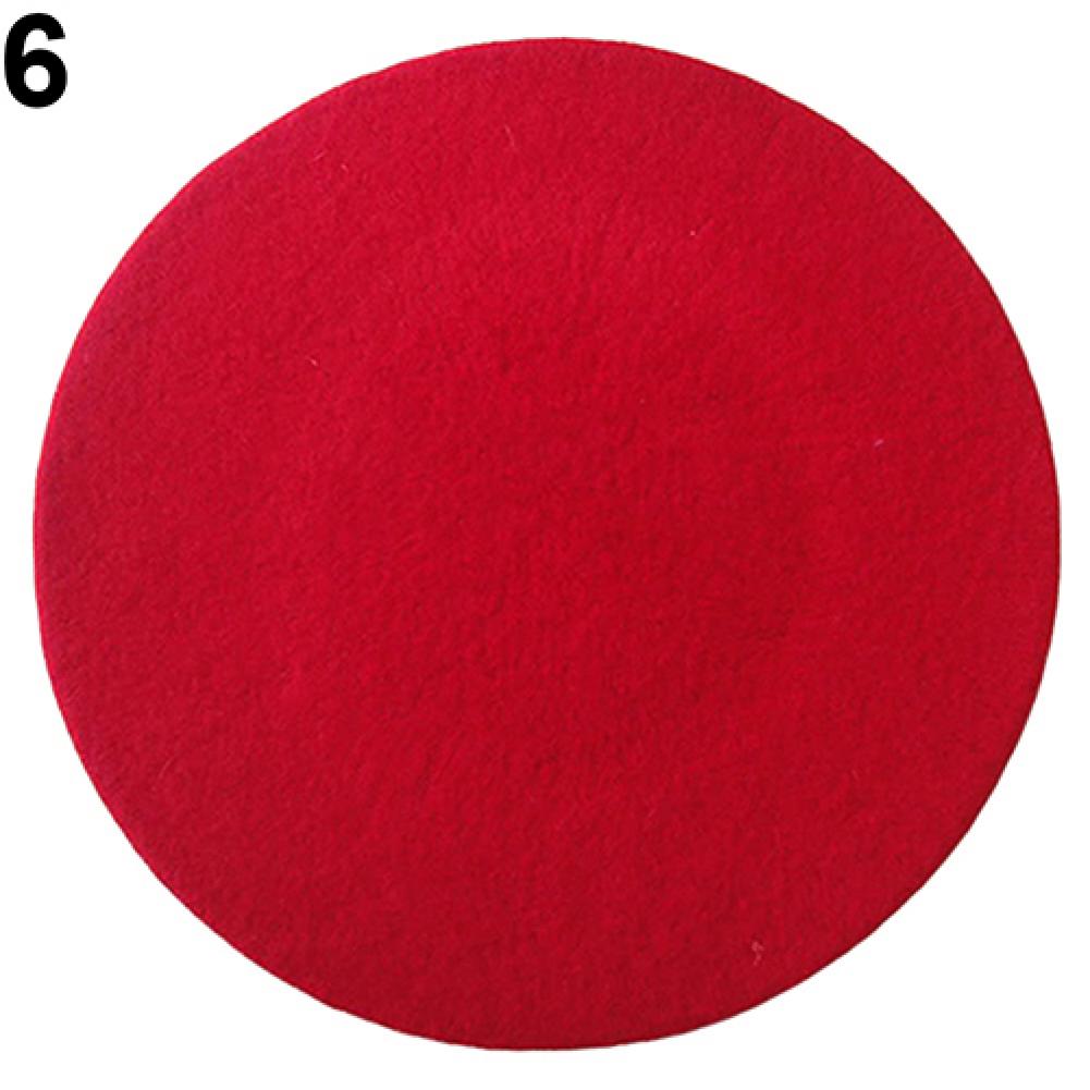 Herfst Winter Caps Vrouwen Classic Wolvilt Warme Franse Beret Beanie Hat Beanie Pure Kleur Zoete Mini Cap Lady winter Hoeden: Rood