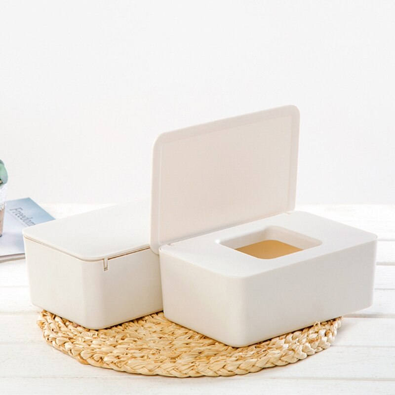 Wet Tissue Box Desktop Seal Baby Wipes Paper Dispenser Napkin Storage Holder Lid