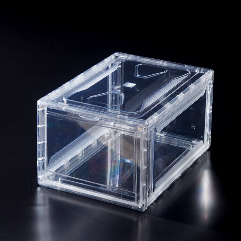 Set up shoe box, clear basketball shoe box, display shoe cabinet, shoe flip box acrylic organizer: Magnetic transparent