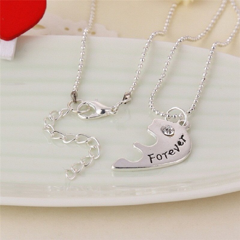 de Navidad, Collar con estilo BFF, 3 uds., collares de mejores amigos para siempre, Collar de amistad, abalorio colgante de corazón,