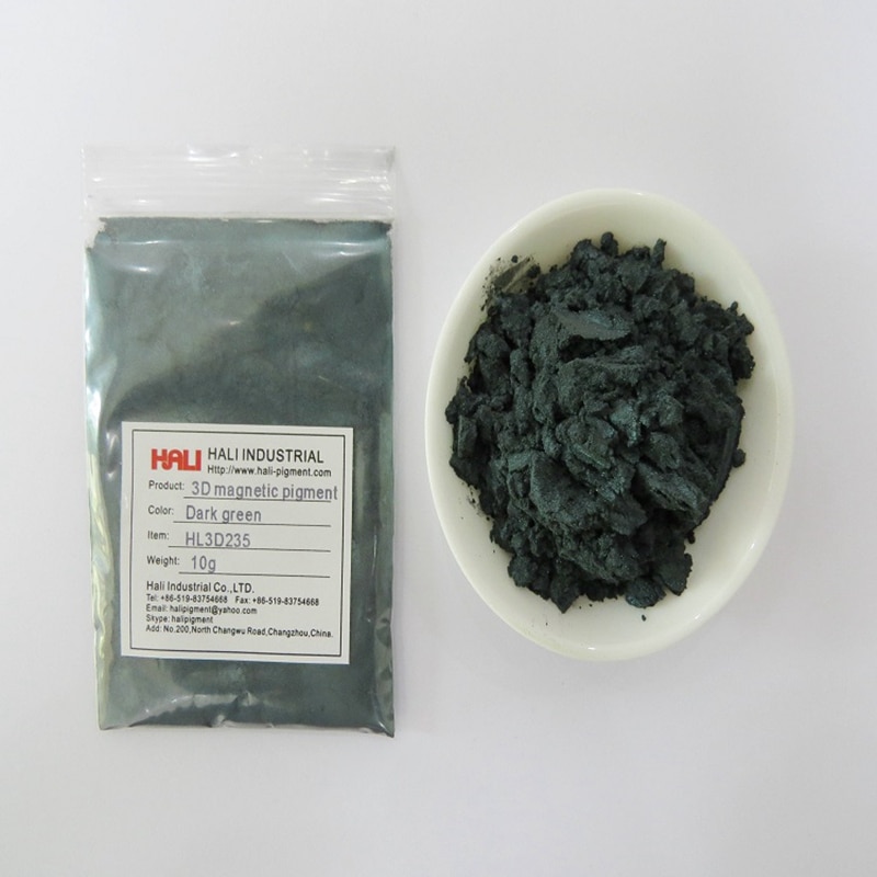 3D magnetic pigment,three-dimensional pigment,3D magic powder,1lot=10g,item:HL3D235,color:dark green...