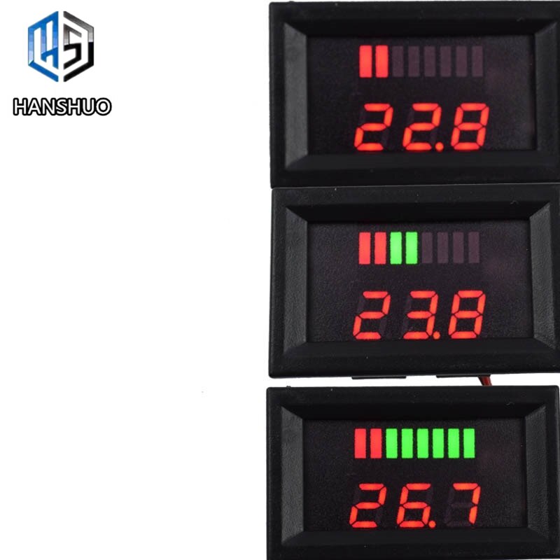 DC 12V-60V ACID Red Digital Lead Battery Capacity Indicator Charge Level Lead-acid LED Tester Voltmeter