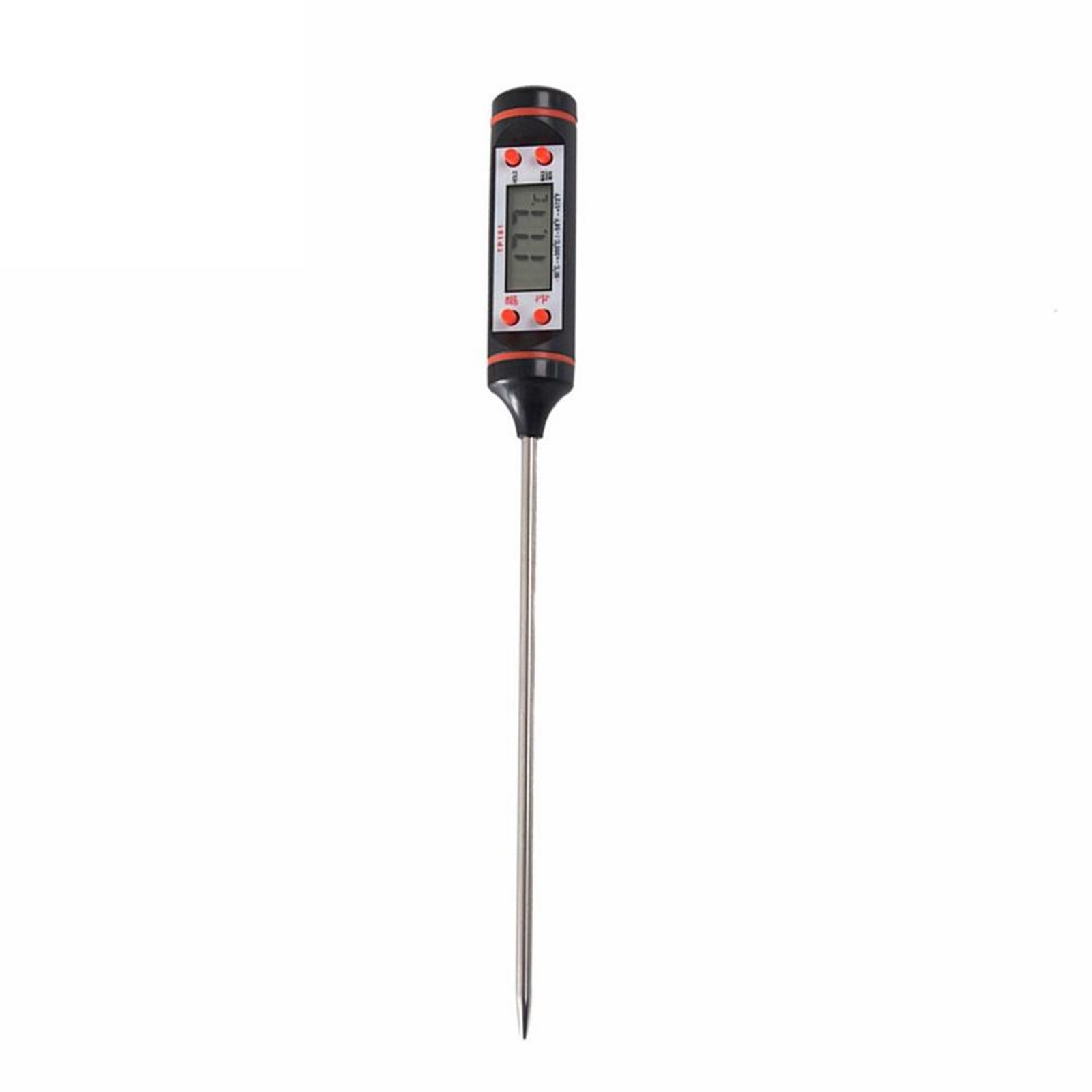 Digitales Lebensmittelthermometer, Grill, Kochen, Fleisch, Messthermometer, Heißwasserthermometer mit Sonde, Küchenwerkzeug: Weiß