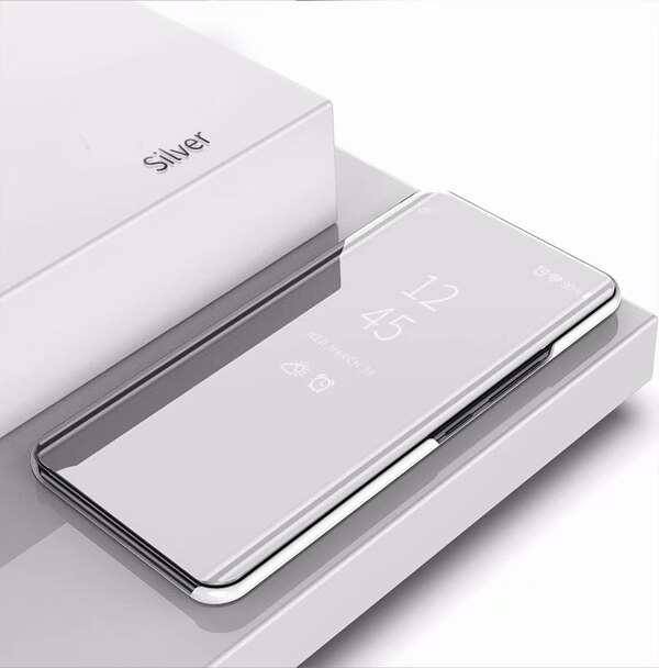Inteligentne etui z klapką do Samsung Galaxy Note 10 Plus uwaga 10 lite lustro skóra protector pokrywa dla Samsung Not10 Plus lite nie 10: Note 10 / Sliver