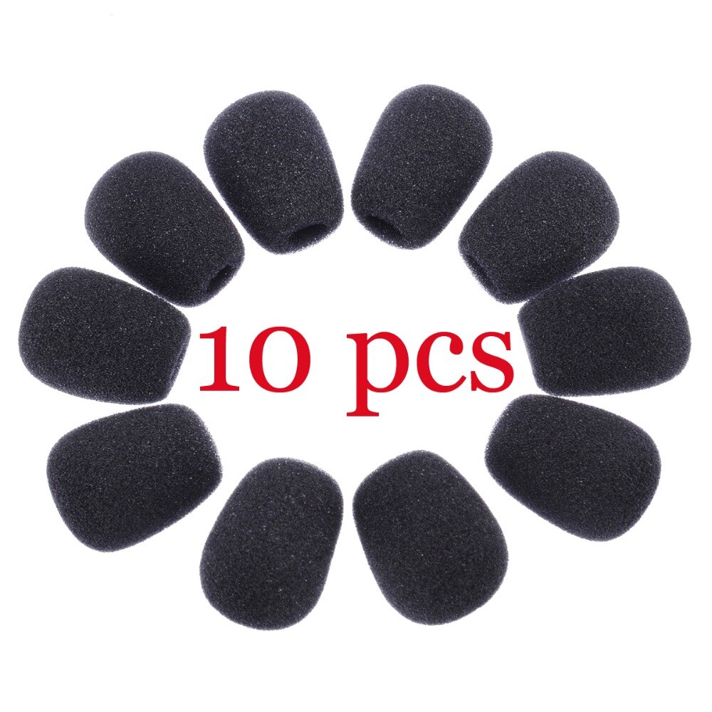Nieuwkomers 10 Stuks Foam Microfoon Cover 30x8mm Mini Microfoon Headset Voorruit Sponge Foam Mic Cover