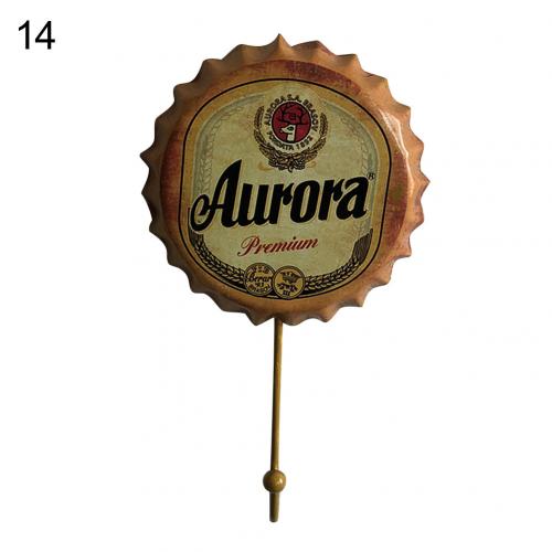 Creatieve Retro Metalen Bierfles Cap Teken Muur Haak Bar Pub Clue Decoratie: 14