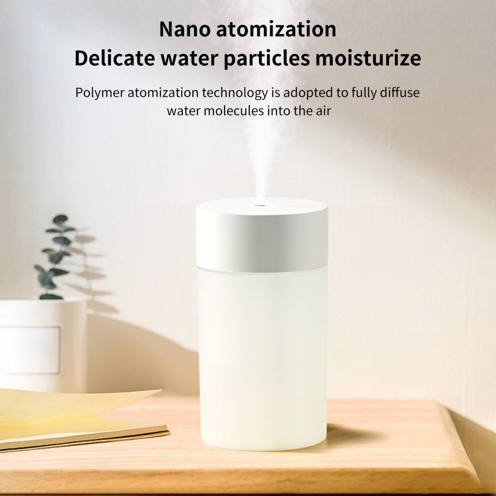 ABS 260ml Simple Cylinder Colorful Light Air Purifier Practical Desktop Humidifier Easy to Operate for Room
