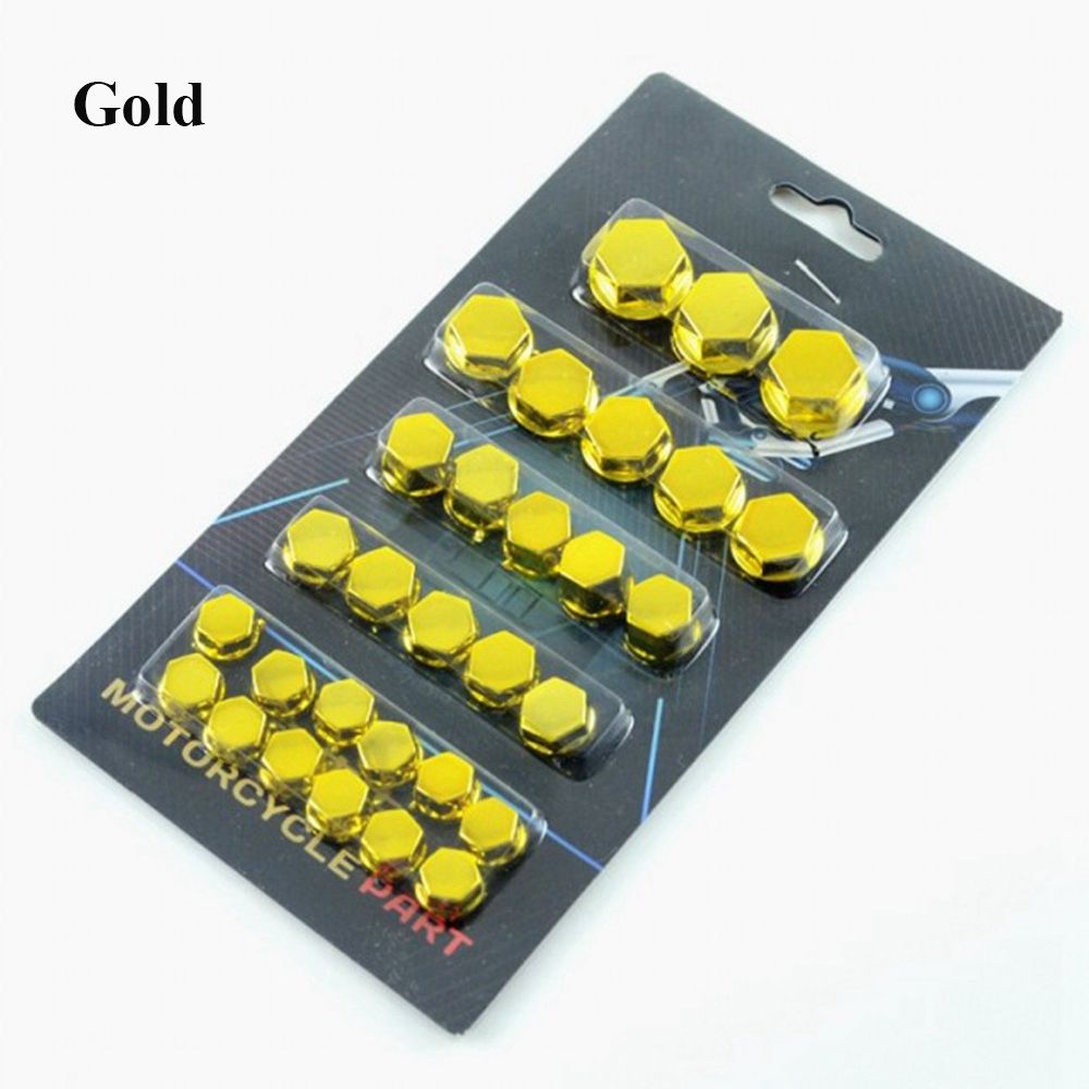 Scooters Accessoires 1.4/1.2/1/0.8Cm Gekleurde Moer Cover Motorfiets Modificatie Onderdelen Elektrische Auto Moer Schroef Cap Covers: Gold