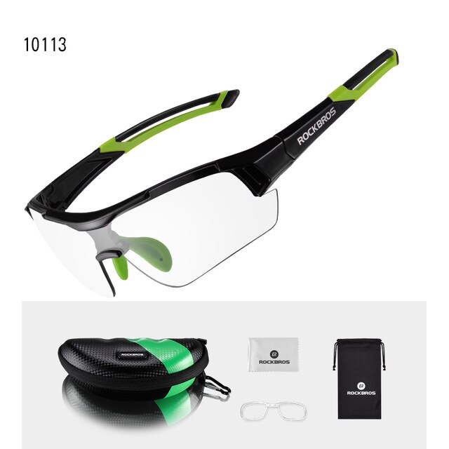 Rockbros cykelsolbriller fotokromiske cykelbriller polariserede briller til mænd kvinder udendørs  uv400 mtb cykelvej: 10113