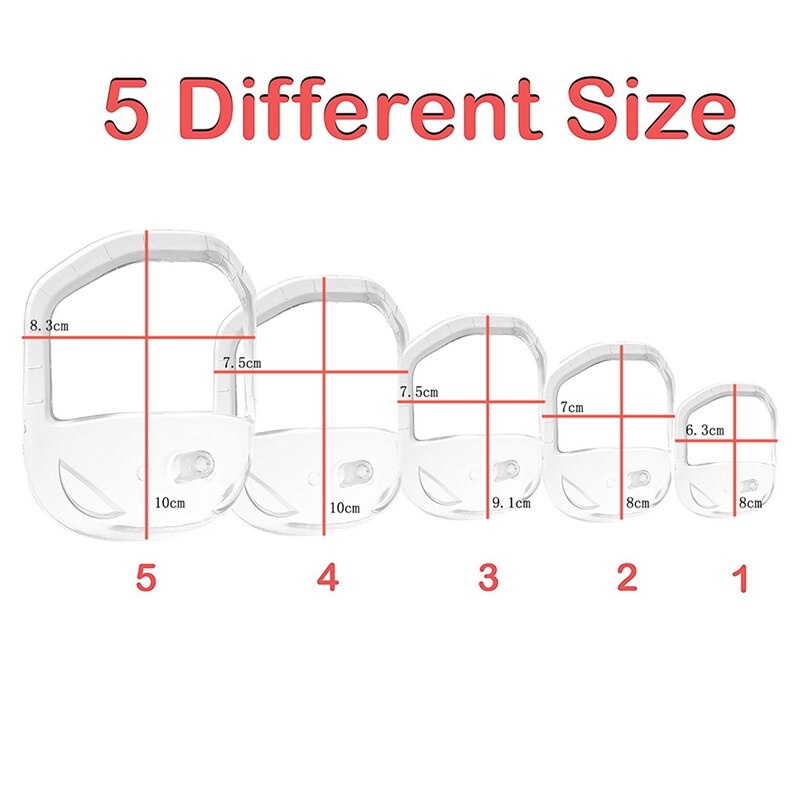 5 pièces hommes outil modèle Guide moustache barbe barbiche rasage Shaper Style barbe peigne parfait forme Transparent Style