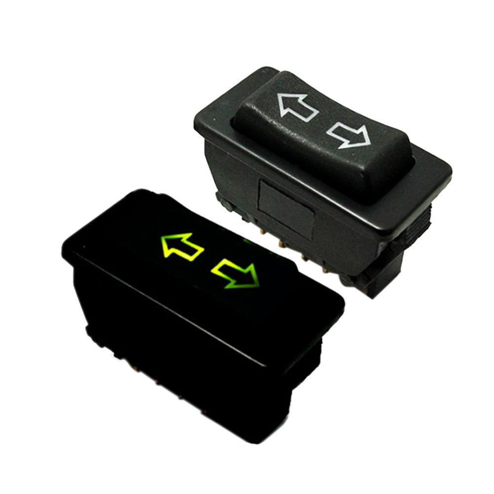 1pcs Universal 5Pin Car Electric Window Switch Power Window Switch For All Autos With Green LED Light Car Button Switch 12V/24V