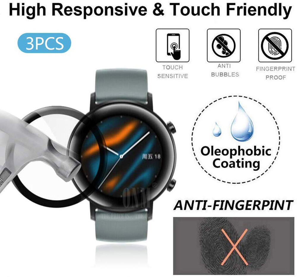 GT2E 5D Gebogene Rand Vollen Abdeckung Weichen Schutzhülle Film Abdeckung Für Huawei Uhr GT 2e Sport Vitalität Bildschirm Schutz (nicht Glas)