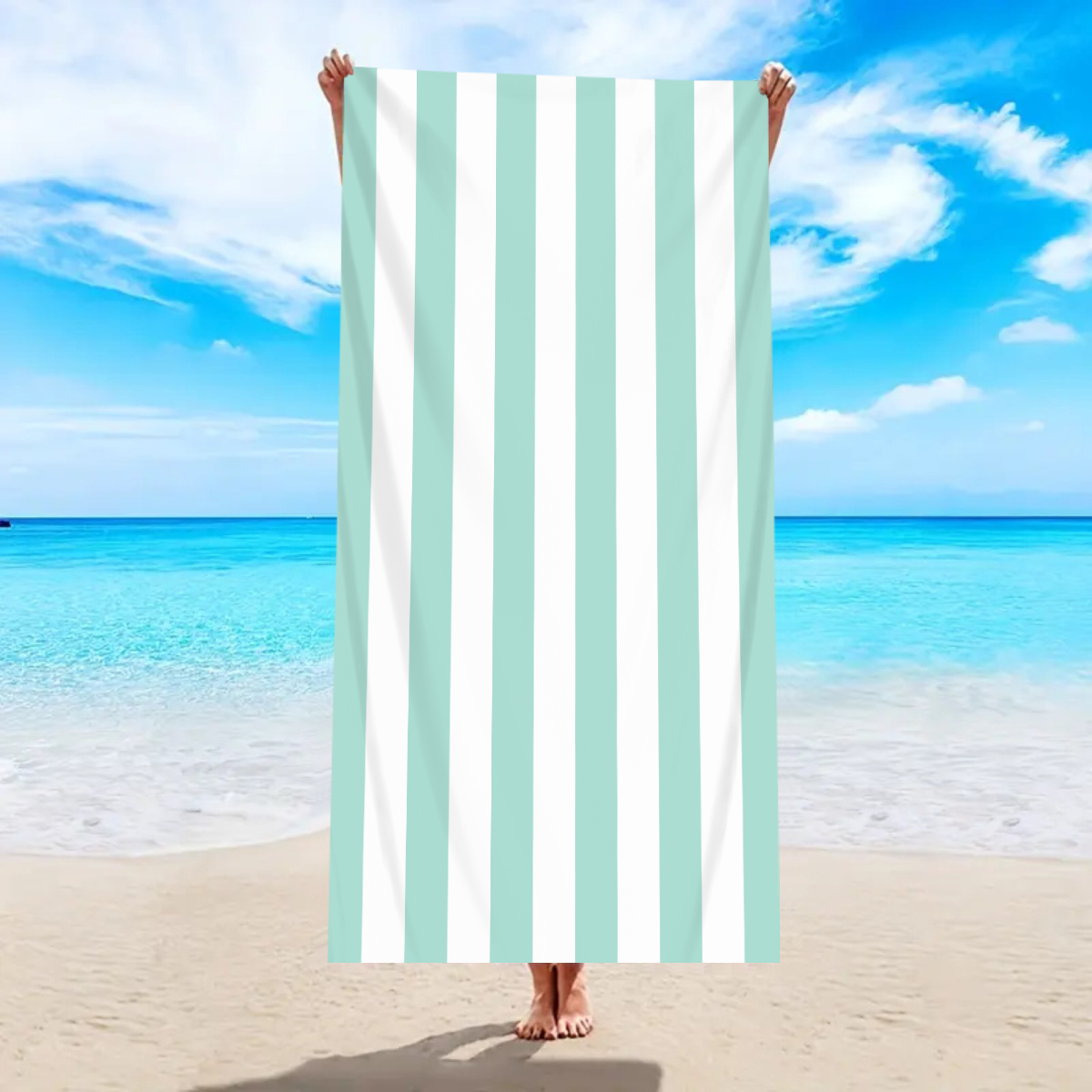 150/178cm 1pc Minimaal gestreepte strandhanddoek Ultra fijne vezels Sneldrogend Absorberende handdoek Strandzwemmen Vakantiehanddoek Deken: S / Rood