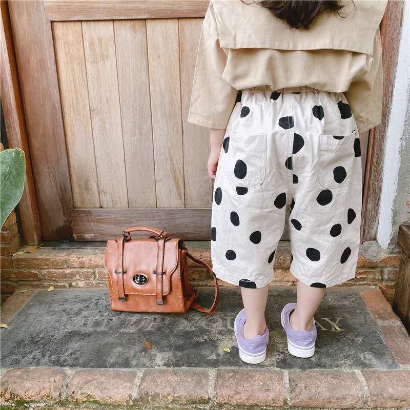 2020 vestiti di estate dei bambini nuovi prodotti ragazze Coreano estate del puntino di polka pantaloni dei bambini dei pantaloni a cinque punte zanzara pantaloni