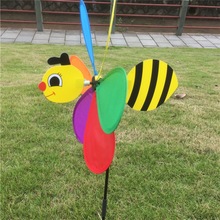 Bunte 3D Insekten Große Ebene Biene Marienkäfer Windmühle Wind Spinner Wirbel Hof Garten Ich bin Freien Klassische Spielzeug